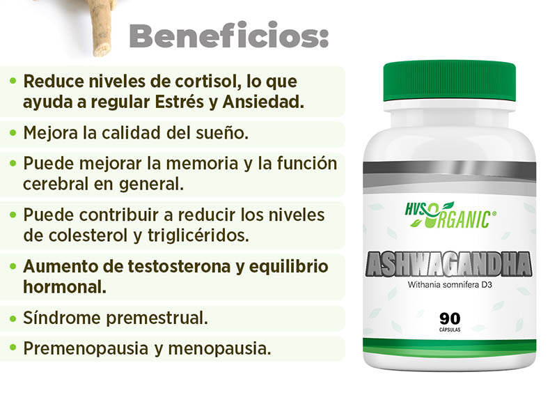 Ashwagandha (Withania somnifera) - 90 cápsulas