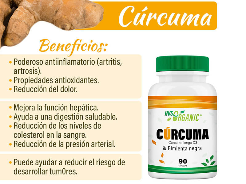 CÚRCUMA 100% NATURAL Pimienta Negra 🟡 90 Cápsulas