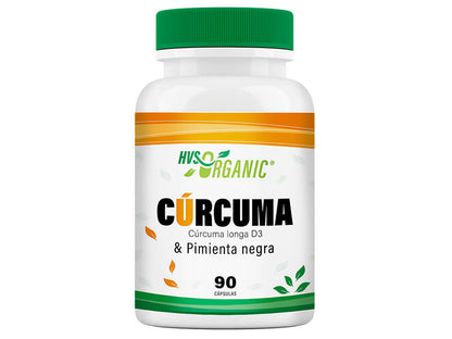 CÚRCUMA 100% NATURAL Pimienta Negra 🟡 90 Cápsulas
