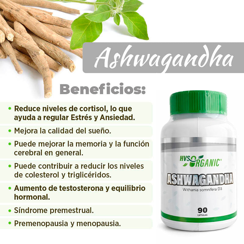 Ashwagandha (Withania somnifera) - 90 cápsulas